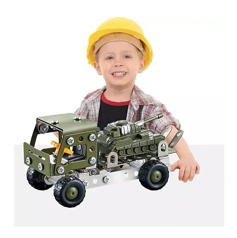 Set Construcción Camión Remolque y Tanque 142pz 55731