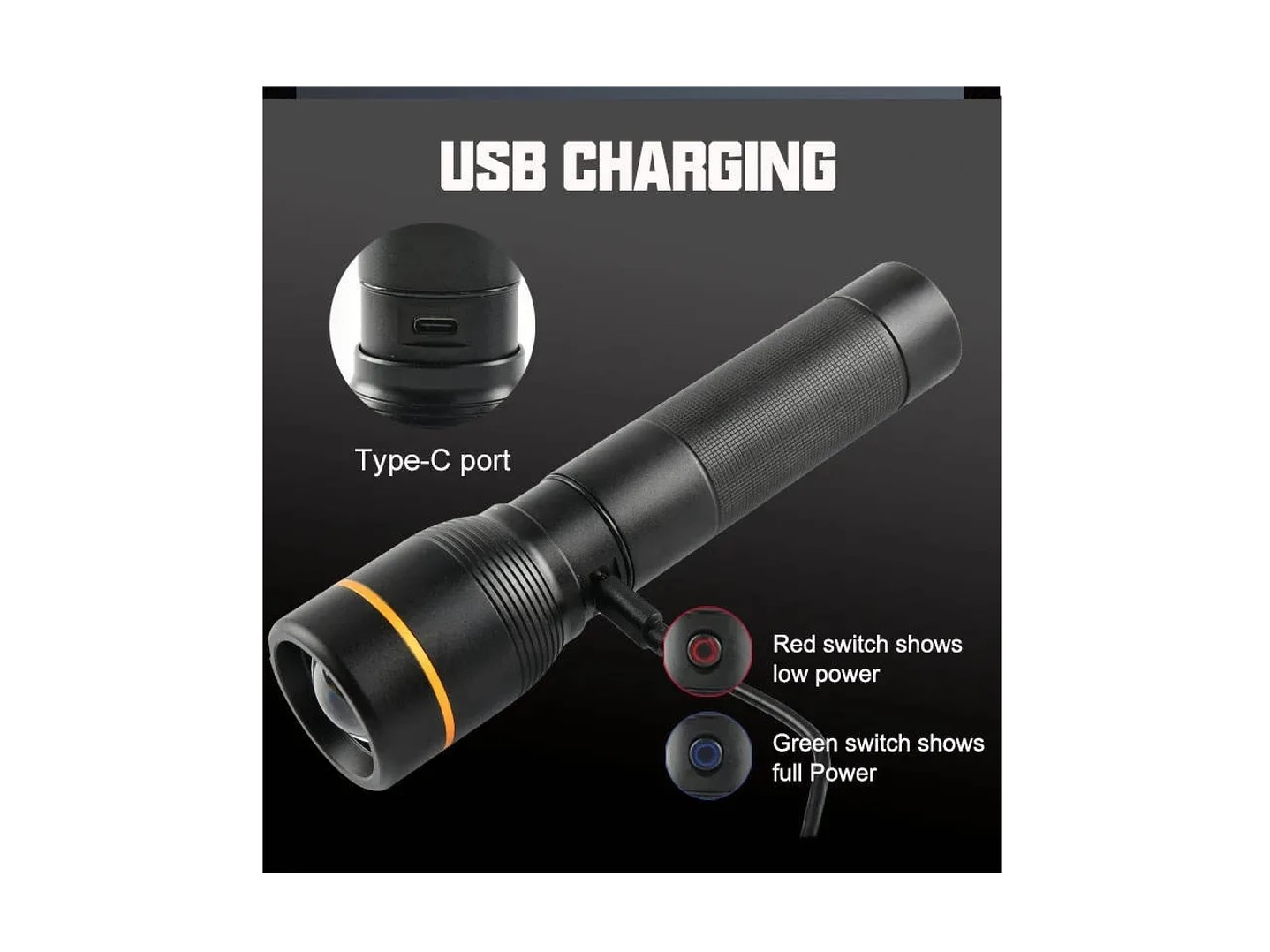 Linterna LED Táctica 1600lm Recargable LB-FL8032 Macrotel 3