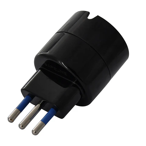 Adaptador Schuko 10A 250V 1500W Protección ME-1109N Macrotel