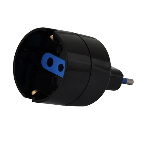 Adaptador Schuko 10A 250V 1500W Protección ME-1109N Macrotel