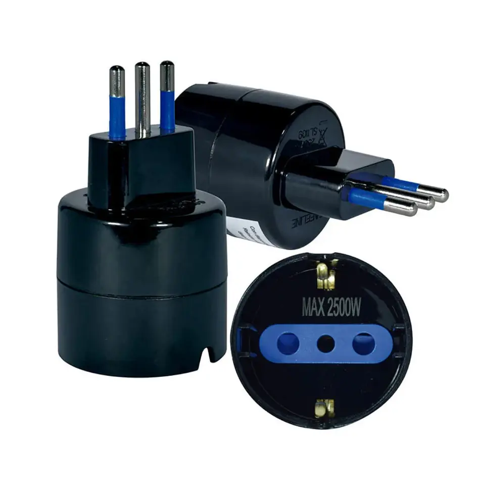 Adaptador Schuko 10A 250V 1500W Protección ME-1109N Macrotel 4
