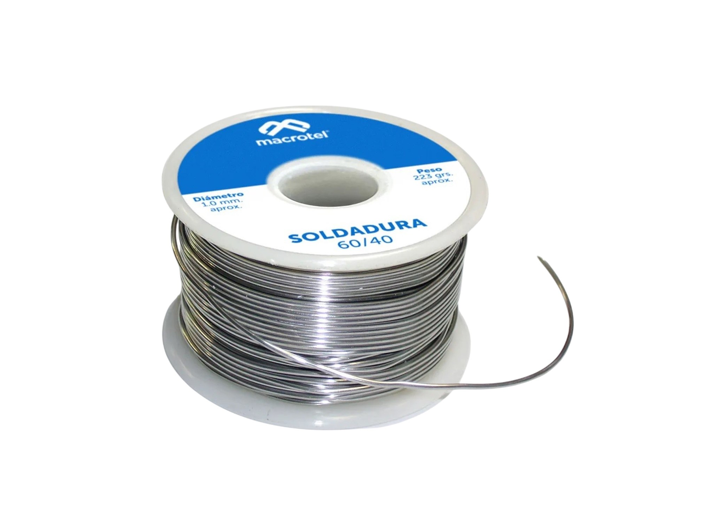 Soldadura 60/40 1mm 223g Electrónica MS-0550 Macrotel 1
