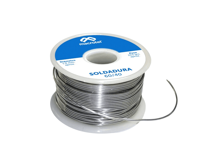 Soldadura 60/40 1mm 223g Electrónica MS-0550 Macrotel 1
