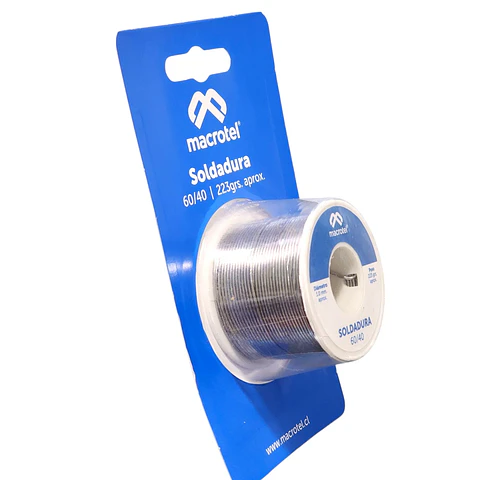 Soldadura 60/40 1mm 223g Electrónica MS-0550 Macrotel
