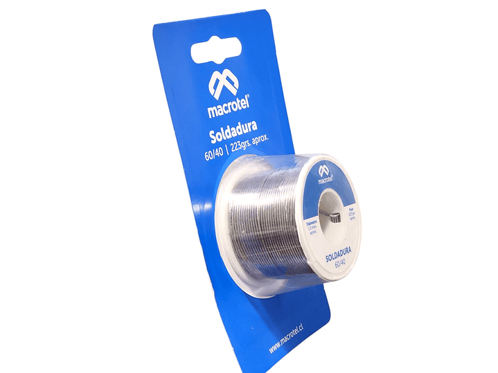 Soldadura 60/40 1mm 223g Electrónica MS-0550 Macrotel 2