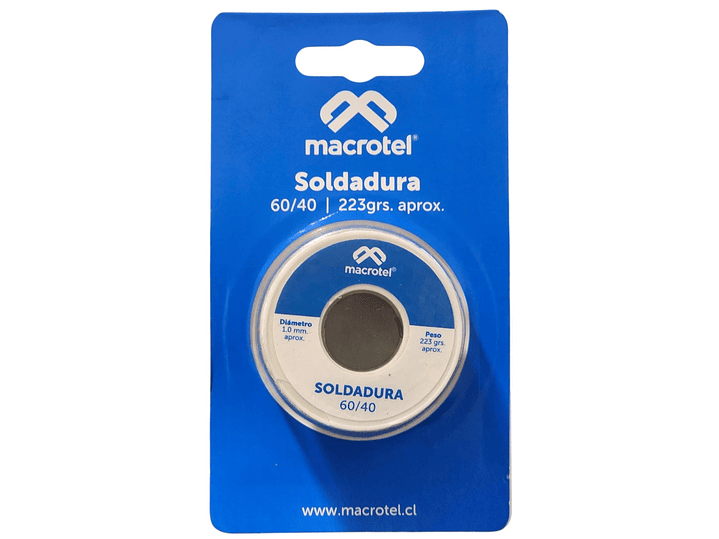 Soldadura 60/40 1mm 223g Electrónica MS-0550 Macrotel 4