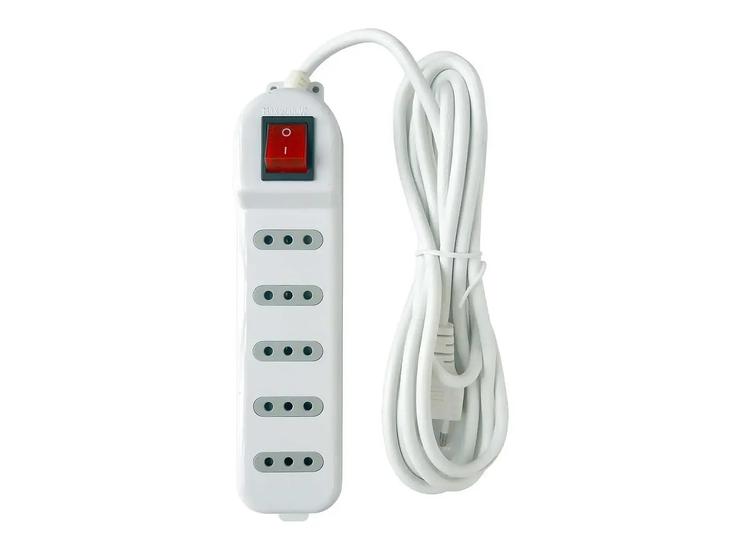 Alargador con Protección 3mts 5 Pos ME-071W Macrotel Blanco 1