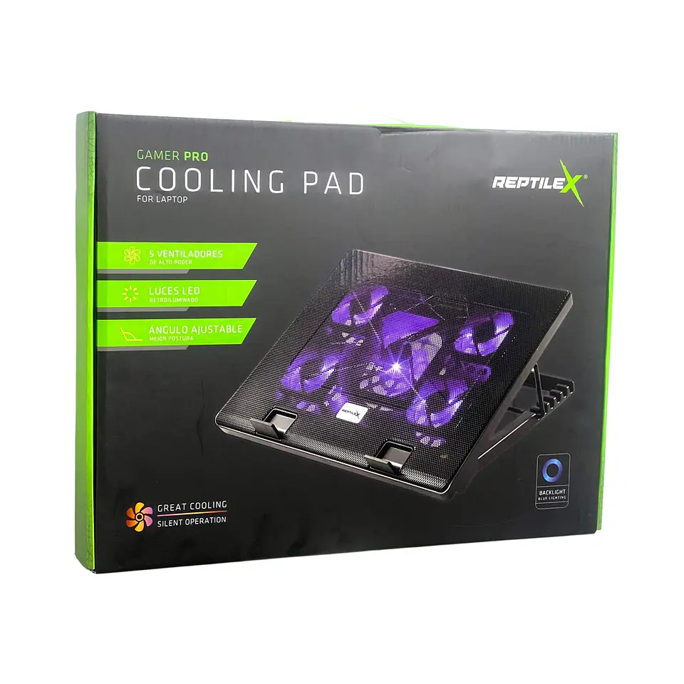 Base Enfriadora RX0052 Gamer Notebook 5 Ventiladors ReptileX 6