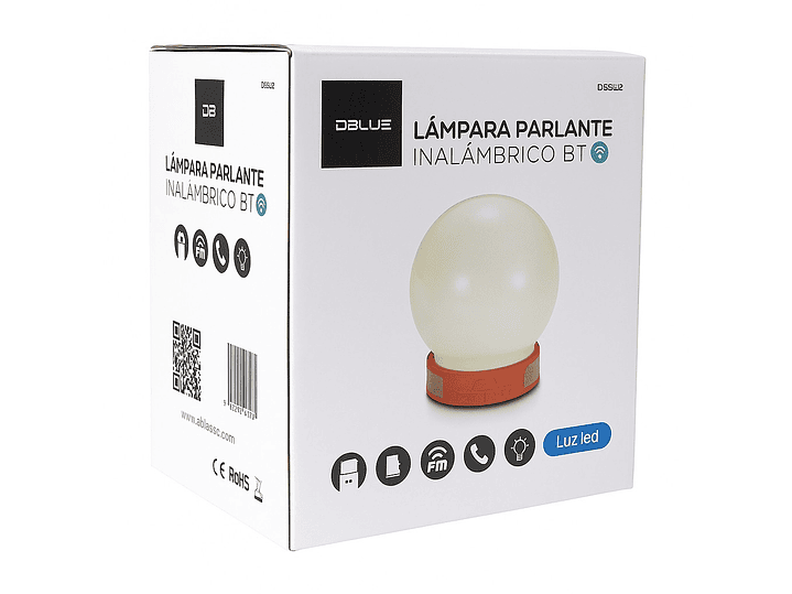 Lampara Parlante Bluetooth Portátil Led Usb Fm Dbs112 Dblue 2