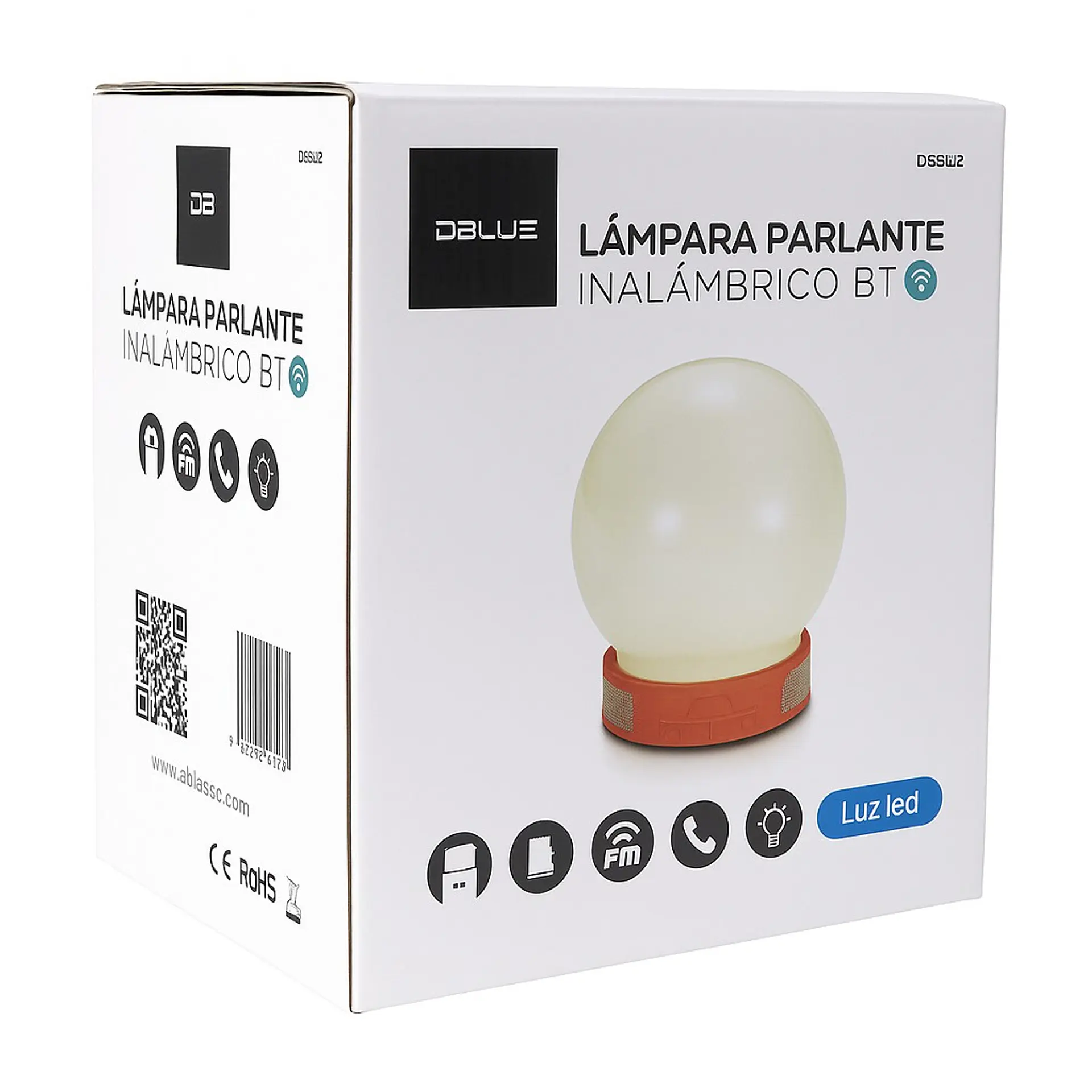 Lampara Parlante Bluetooth Portátil Led Usb Fm Dbs112 Dblue 2