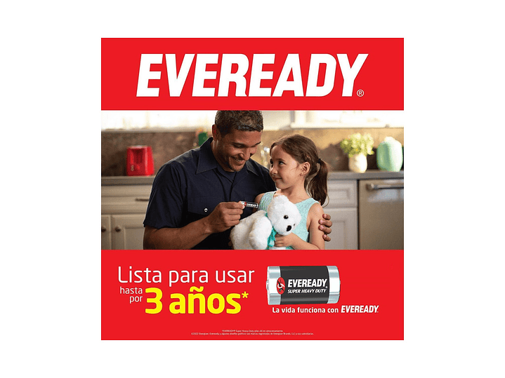 Pack 12 Pilas Carbón Zinc C 1.5V Mediana Eveready 5