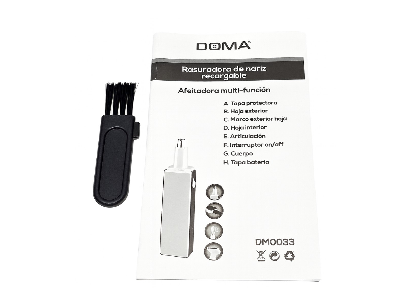 Cortadora Depiladora De Vellos Nariz Orejas Doma DM0033 6