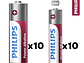 Pack 20 Pilas Alcalinas Philips AA x 10 + AAA x 10  LR036P20BP - Miniatura 2