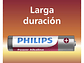 Pack 4 Pilas AA (Doble A) Alcalinas LR6P4B Philips - Miniatura 3