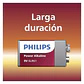 Batería Pila 9v Rectangular 6LR61P1B Alcalina Philips - Miniatura 4