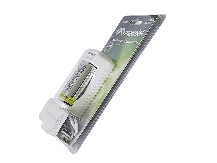 Cargador + 2 pilas AA Micro-USB 2300mha Macrotel 4