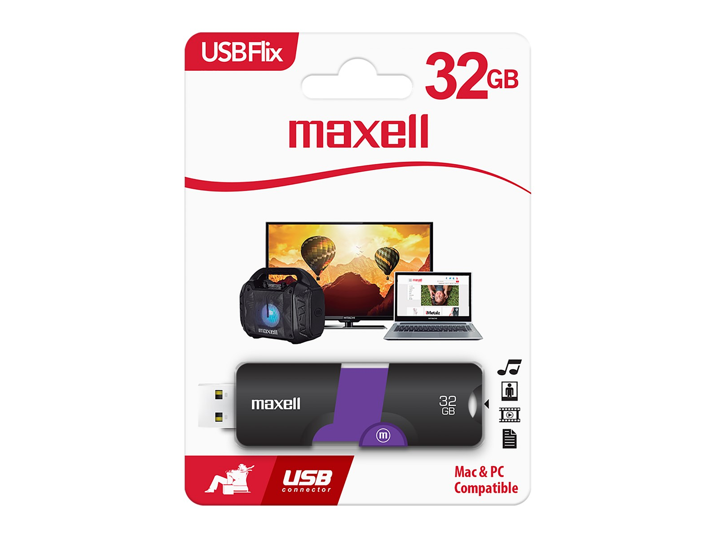 Pendrive 32GB Maxell USBFlix 2.0 1