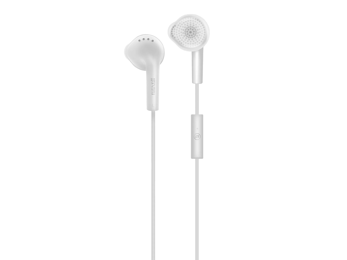 Audífonos Stereo Earbuds con Mic EB-MIC 3.5mm Maxell Blanco 2