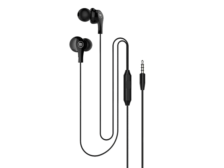 Audífonos Ultra Bass In-Mic 3.5mm Con Micrófono Maxell Negro 1