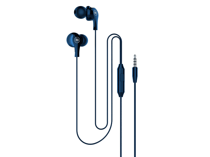 Audífonos Ultra Bass In-Mic 3.5mm Con Micrófono Maxell Azul 1