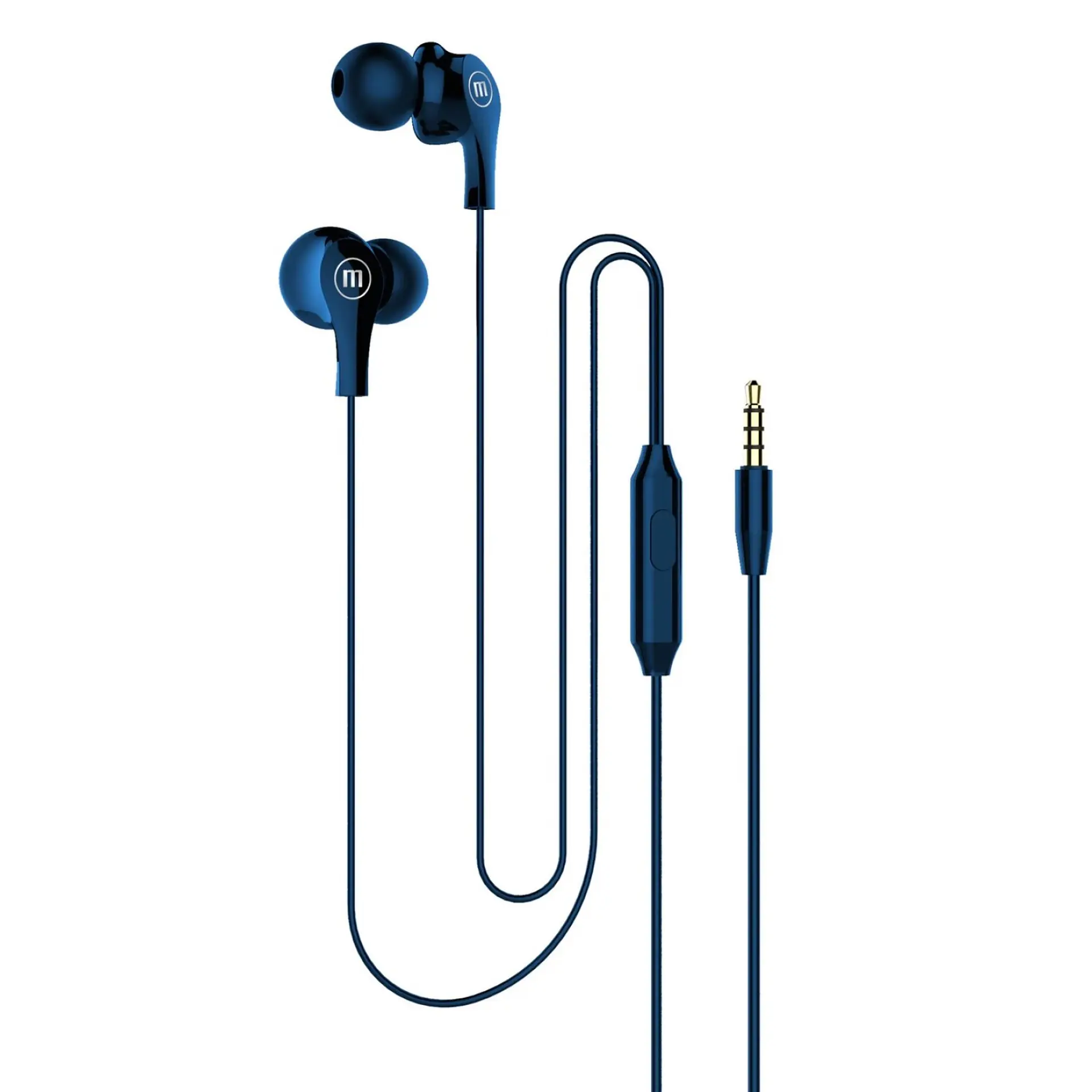 Audífonos Ultra Bass In-Mic 3.5mm Con Micrófono Maxell Azul 1