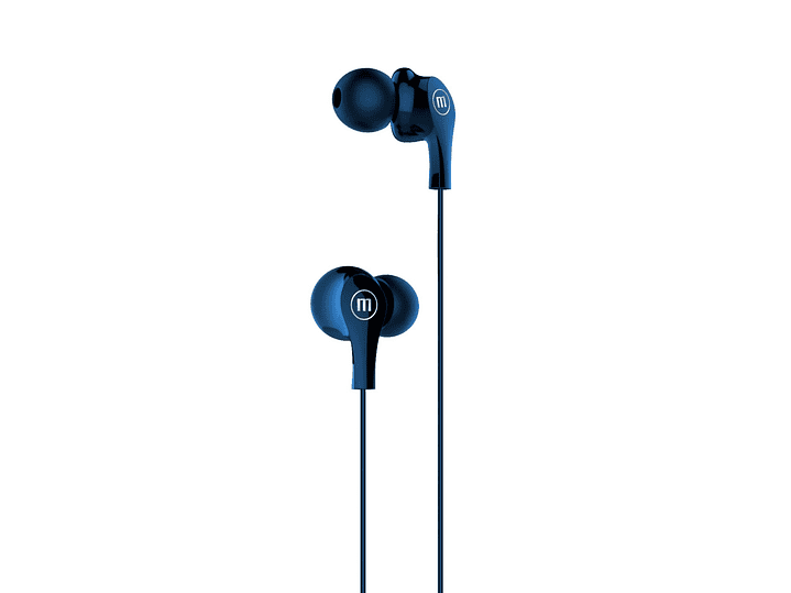 Audífonos Ultra Bass In-Mic 3.5mm Con Micrófono Maxell Azul 2