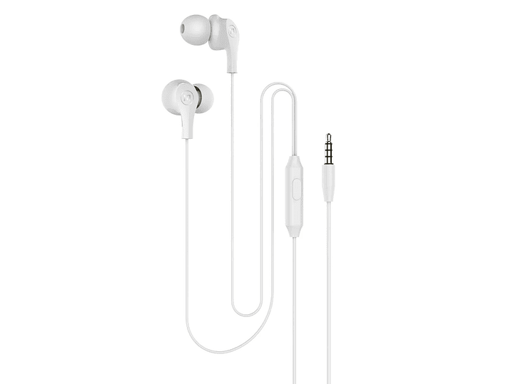 Audífonos Ultra Bass In-Mic 3.5mm Con Micrófono Maxell Blanco 1