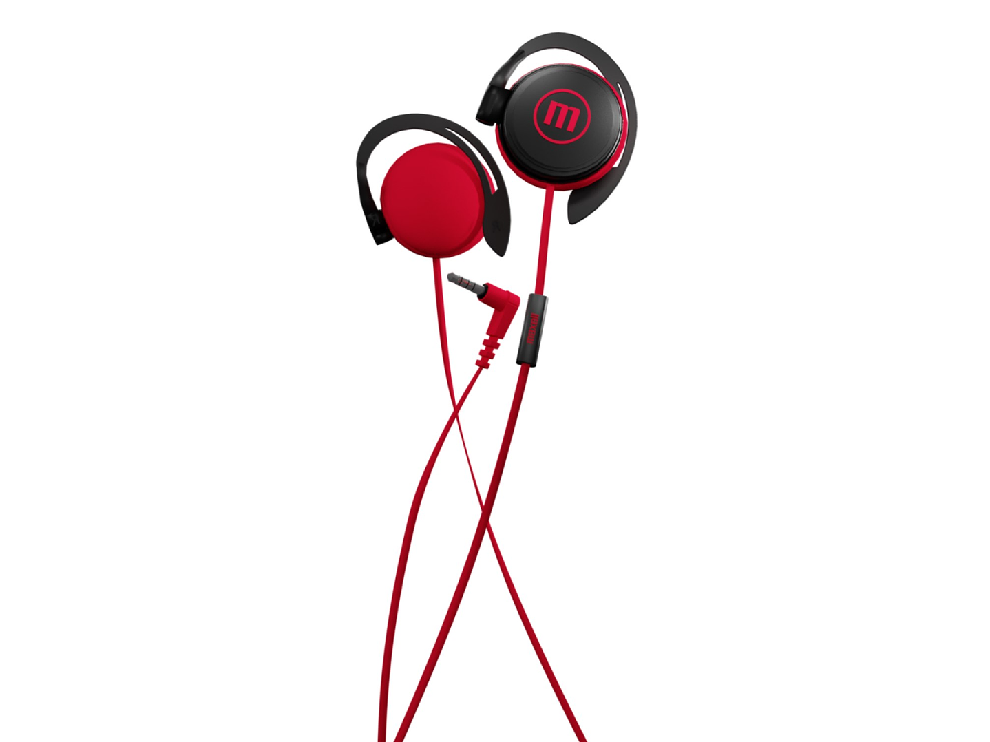Audífonos De Gancho Con Mic EC-155 Earhook Maxell Rojo 1
