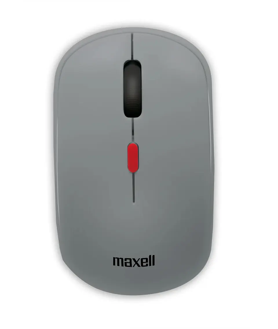 Mouse Inalámbrico Ergonómico 1600 DPI MOWL-100 Maxell Gris 1