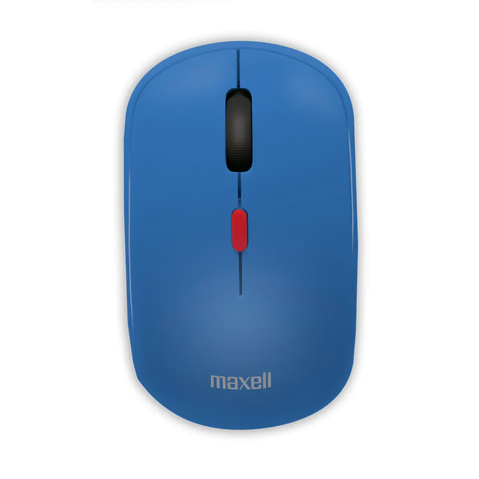 Mouse Inalámbrico Ergonómico 1600 DPI MOWL-100 Maxell Azul 1