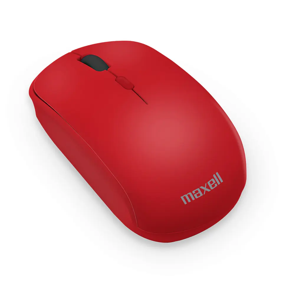 Mouse Inalámbrico Ergonómico 1600 DPI MOWL-100 Maxell Rojo 2