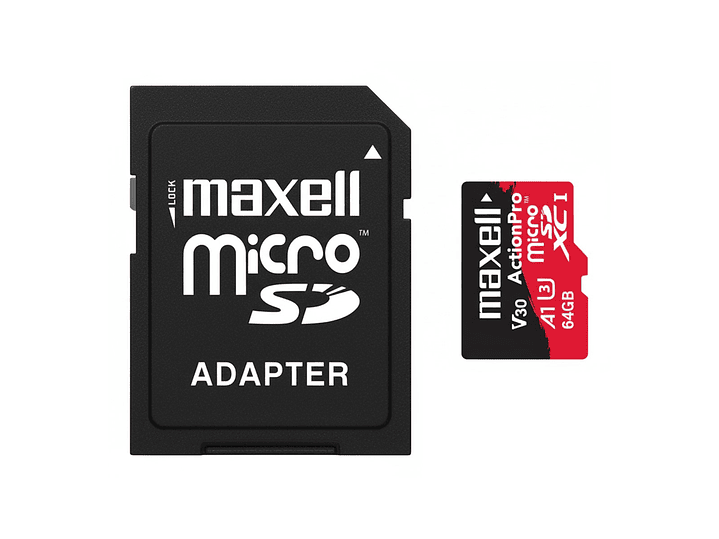 Tarjeta MicroSD Maxell 64GB UH-3 8K 100mb V30 3