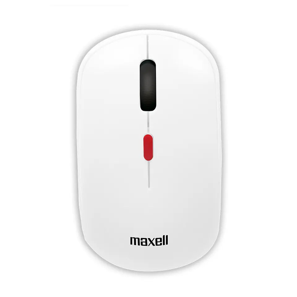 Mouse Inalámbrico Ergonómico 1600 DPI MOWL-100 Maxell Blanco 1