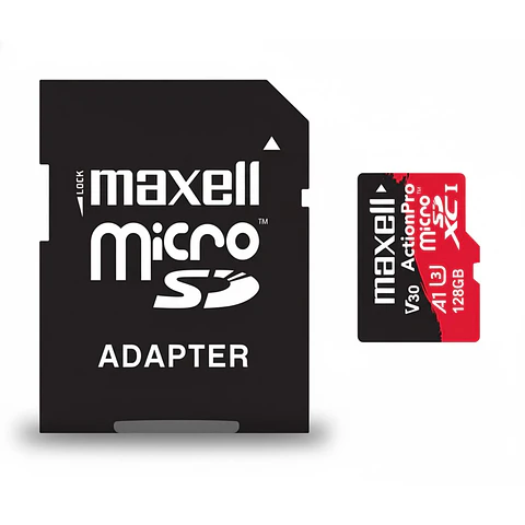 Tarjeta MicroSD Maxell 128GB UH-3 8K 100mb V30