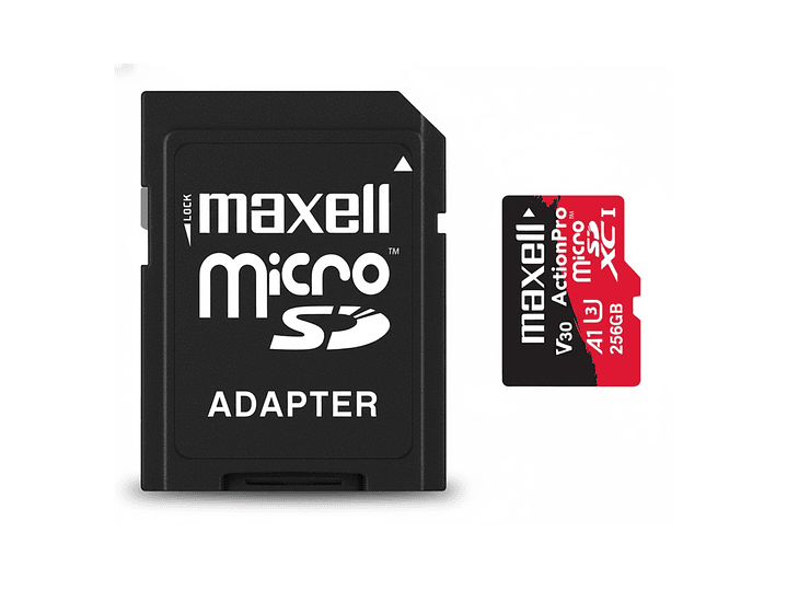Tarjeta MicroSD Maxell 256GB UH-3 8K 100mb V30 3