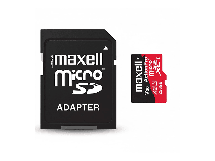 Tarjeta MicroSD Maxell 256GB UH-3 8K A2 180MB/S 2