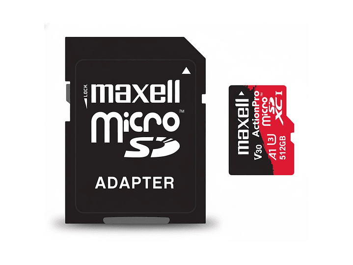 Tarjeta MicroSD Maxell 512GB UH-3 8K 100mb V30 4