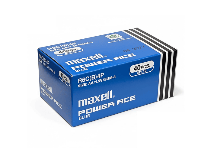 Pack 40 Pilas Carbón Maxell AA Power Ace Blue 2