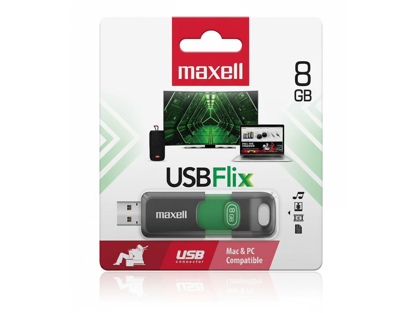 Pendrive Maxell USB FLIX 8GB 2.0 1