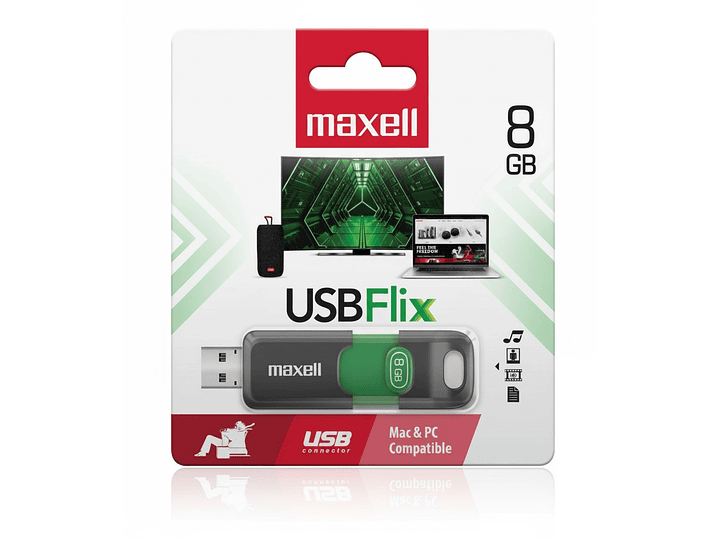 Pendrive Maxell USB FLIX 8GB 2.0 1