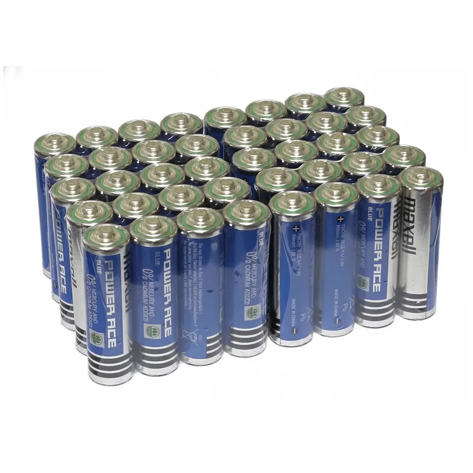 Pack 40 Pilas Carbón Maxell AA Power Ace Blue 5