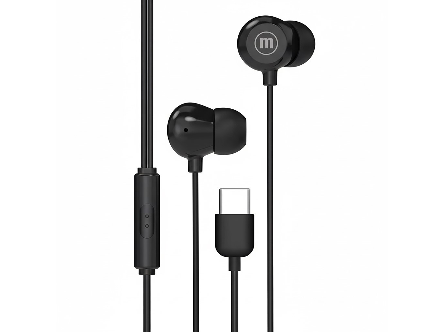 Audífonos Maxell INBAX USB-C Con Mic In Ear Tipo C Negro 1
