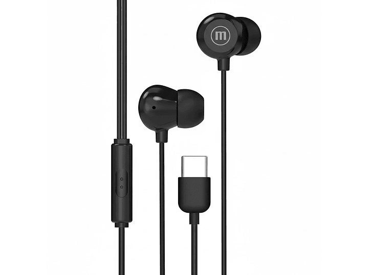 Audífonos Maxell INBAX USB-C Con Mic In Ear Tipo C Negro 1