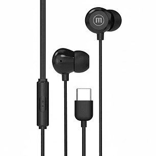 Audífonos Maxell INBAX USB-C Con Mic In Ear Tipo C Negro