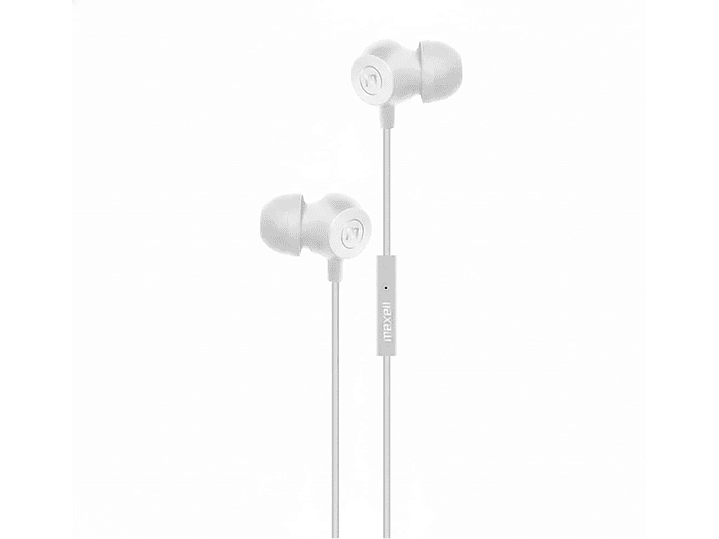 Audífonos Maxell INBAX Con Mic In Ear 3.5mm Blanco 1