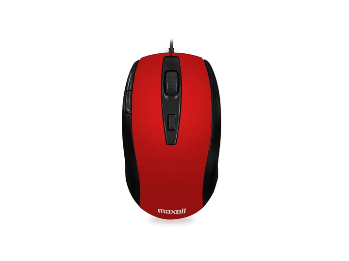 Mouse Óptico 5 Botones Con Cable USB MOWR-105 Maxell Rojo 1