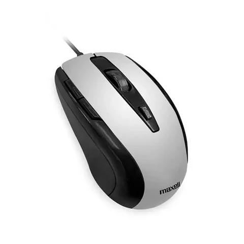 Mouse Óptico 5 Botones Con Cable USB MOWR-105 Maxell Silver