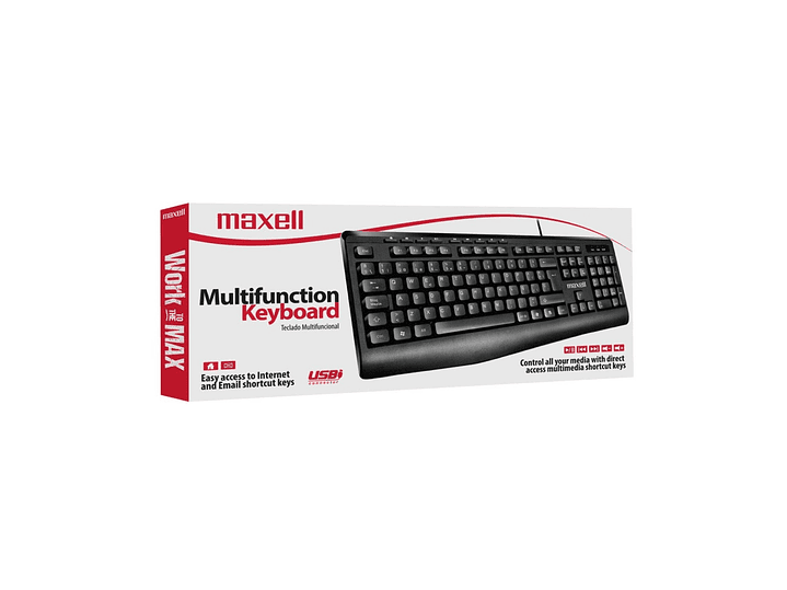Teclado Multifuncional KB-100 USB Maxell Negro 2