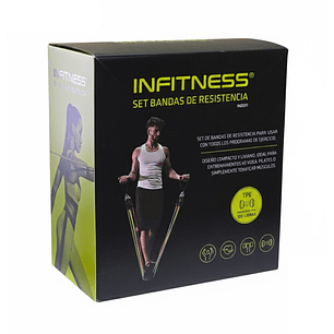 Set De 5 Bandas Elásticas Tubulares Infitness 100lb IN0011