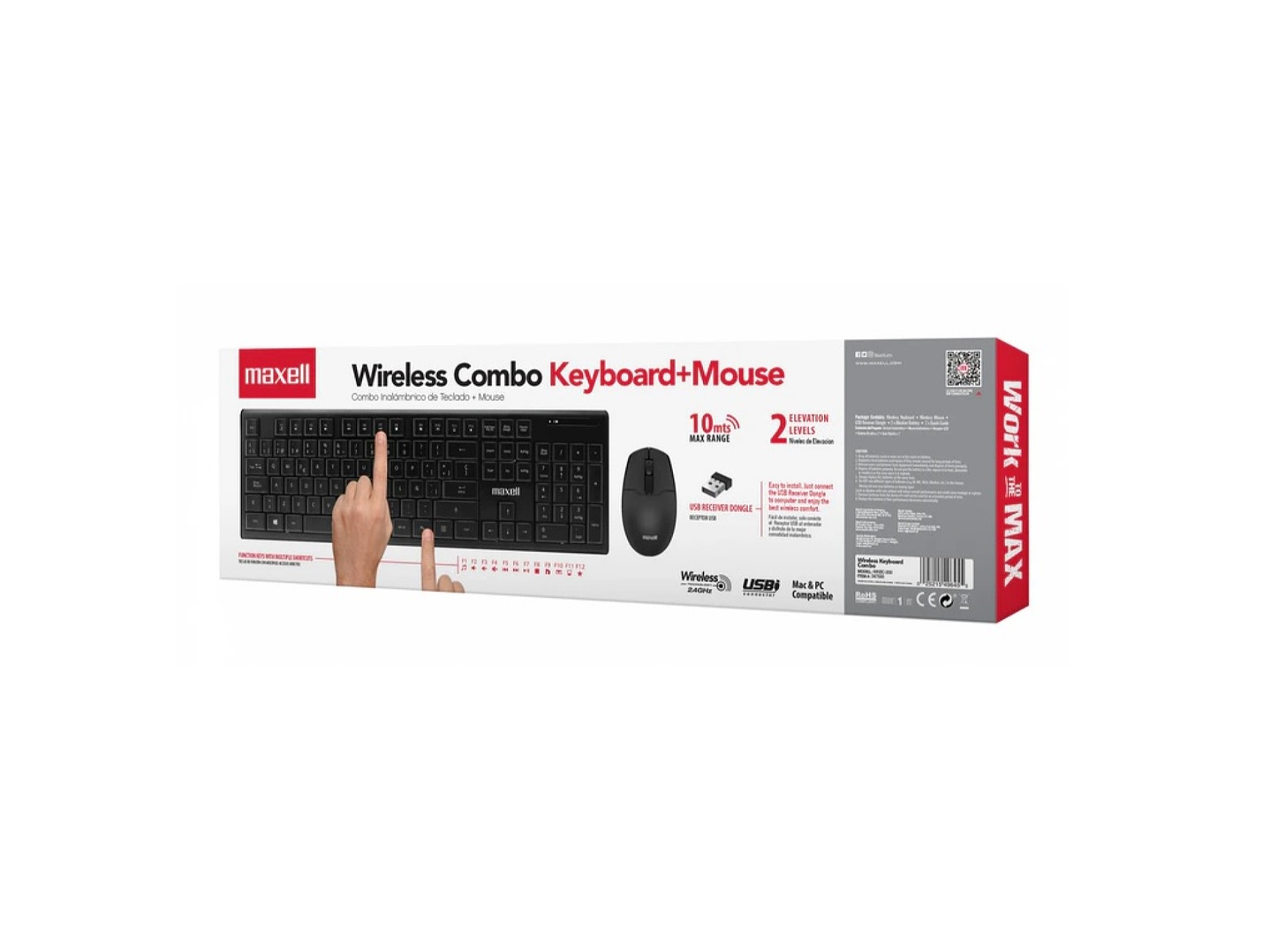 Kit Combo Teclado + Mouse Inalámbrico WKBC-200 Maxell 4